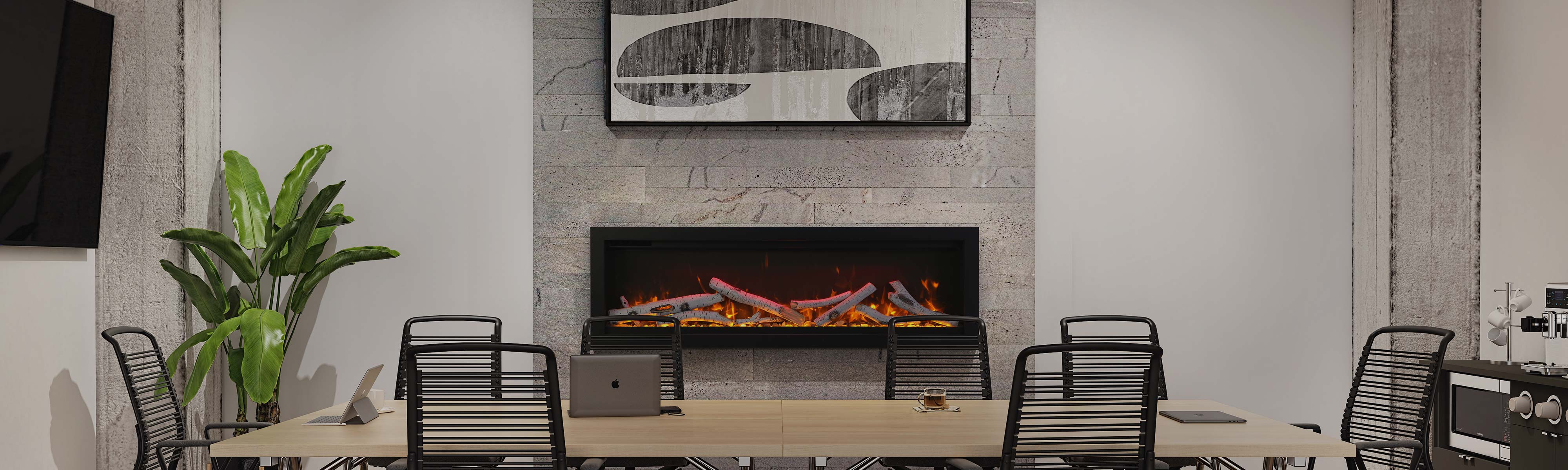 Electric fireplace photo
