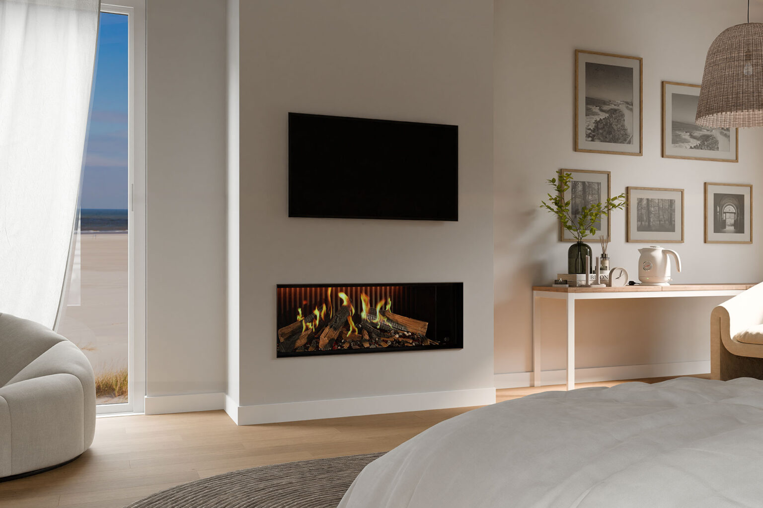Picture of LUXUS® e40 Luxury Built-in Electric Fireplace - Ambiance®